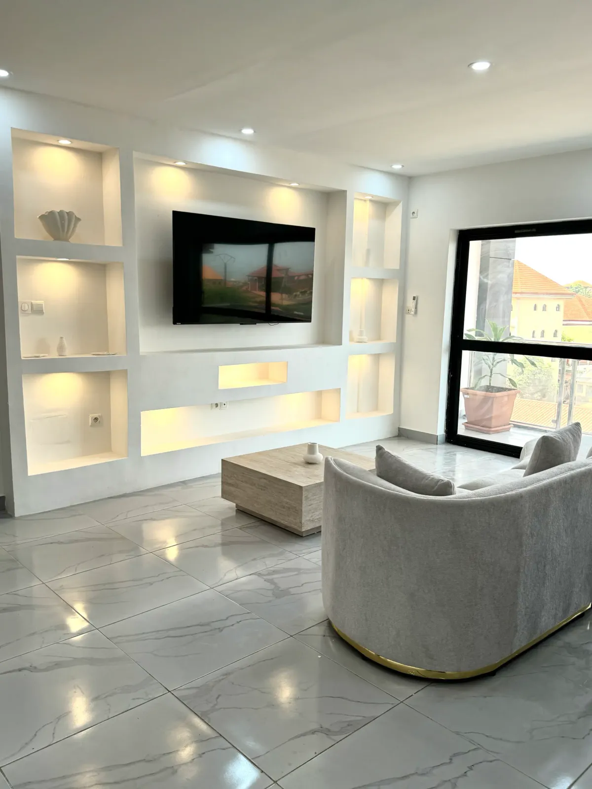 Living room 2 — Furnished apartment in Lambanyi, Conakry