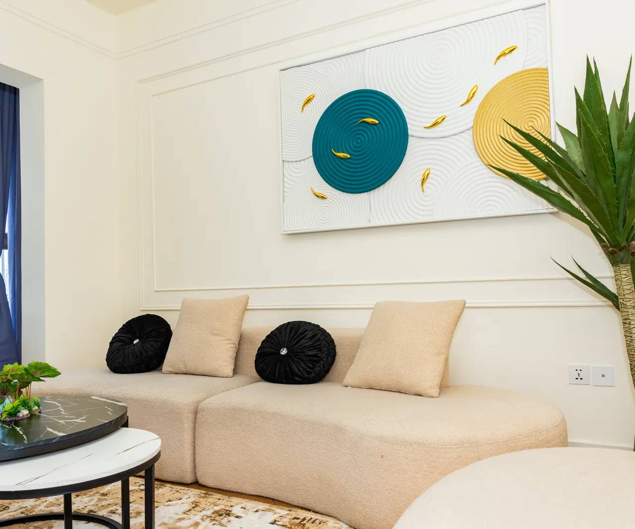 Salon — Appartement meublé à Kipé, Conakry
